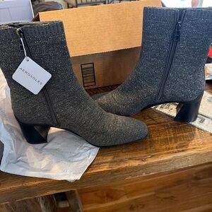 AEROSOLES Women's Charcoal Heeled Boots